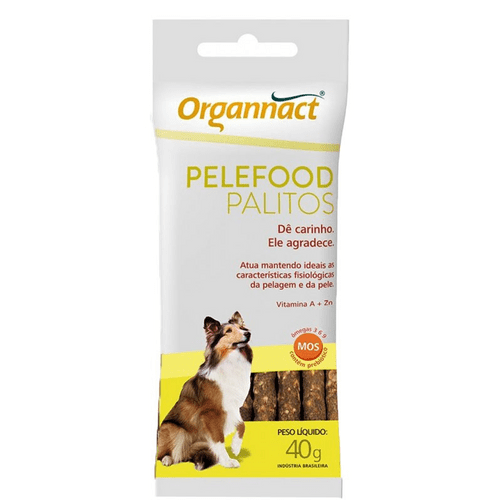 Suplemento Alimentar Organnact Pelefood Dog Palitos para Cães 40g