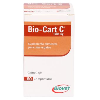 Suplemento Bio Cart-C Biovet 1200mg C/ 60 Comprimidos
