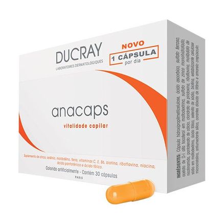 Suplemento de Vitaminas Ducray Anacaps Active+ 30 Cápsulas