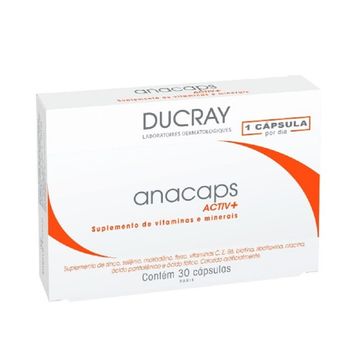 Suplemento de Vitaminas e Minerais Ducray Anacaps Activ+ 30 Cápsulas