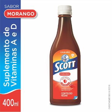 Suplemento de Vitaminas Scott Sabor Morango 400ml