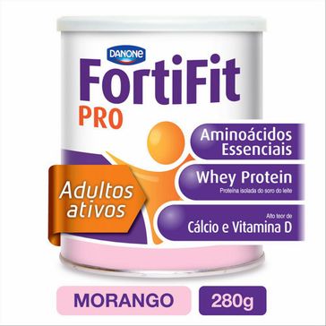 Suplemento Hiperproteico Fortifit Pro Morango 280g
