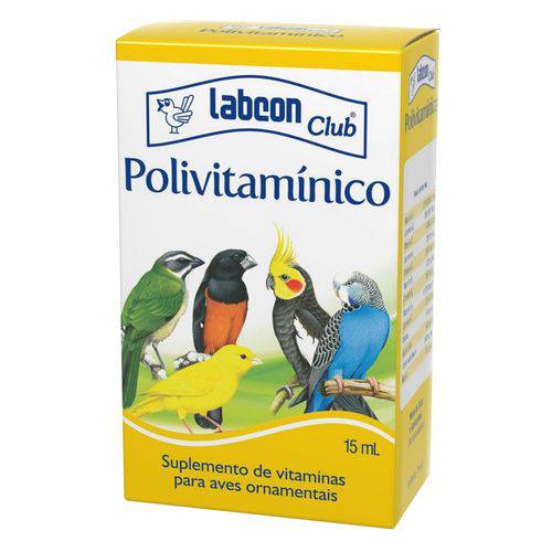 Suplemento Labcon Club Polivitamínico para Pássaros 15ml
