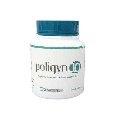 Suplemento Mineral Vitamínico para Cães Poligyn 10 - 30 Comprimidos