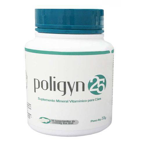 Suplemento Mineral Vitamínico para Cães Poligyn 25 - 30 Comprimidos
