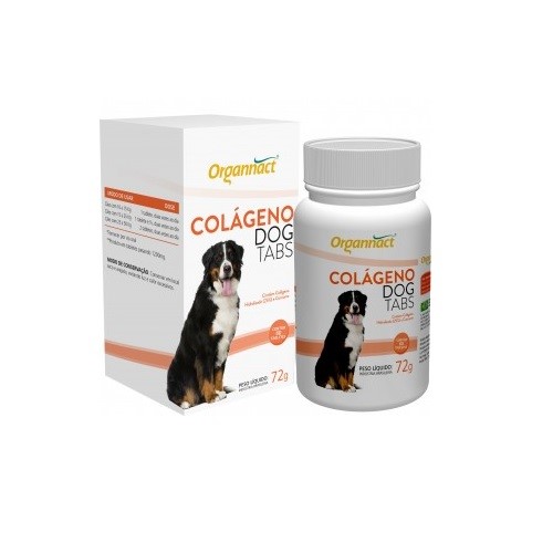 Suplemento Organnact Colágeno Dog Tabs para Cães 60 Tabletes