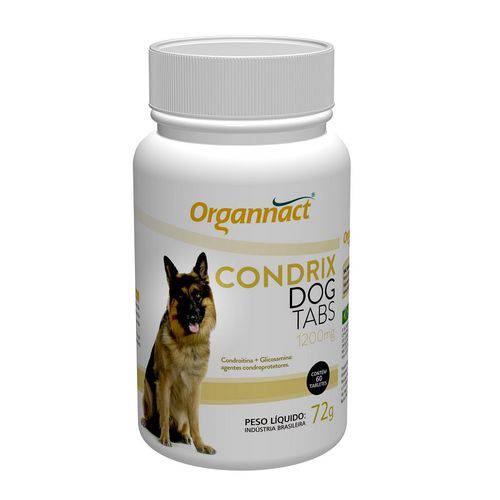 Suplemento Organnact Condrix Dog Tabs com 60 Tabletes 1200mg 72g