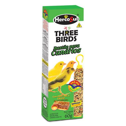 Suplemento para Pássaros Three Birds em Bastão para Canários - 60g