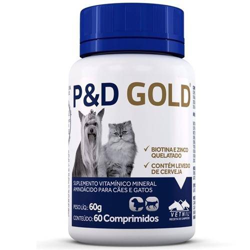 Suplemento Pd Pelo e Derme Gold 60 Comprimidos