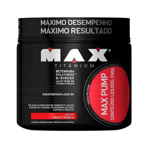 Suplemento Pré-Treino Max Pump Max Titanium Maximo Desempenho 240g Sabores