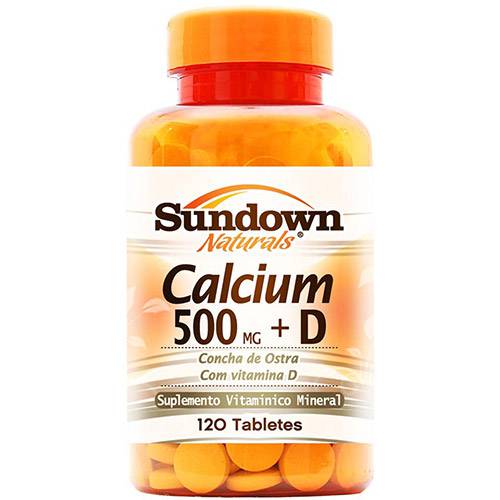 Suplemento Sundown Calcio 500mg + Vitamina D 120 Comprimidos