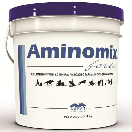 Suplemento Vetnil Aminomix Forte para Equinos, Muares, Asininos, Avestruzes e Suínos 5kg