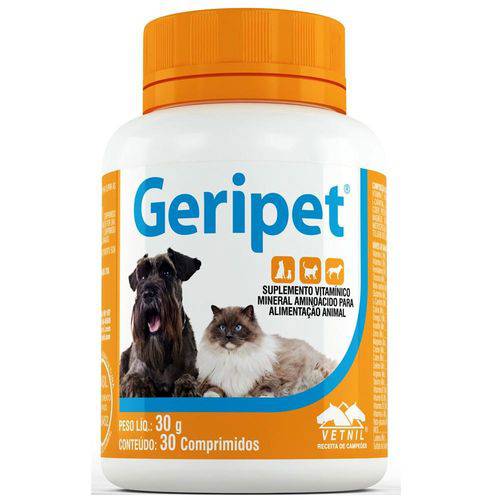 Suplemento Vetnil Geripet 30 Comprimidos