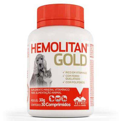 Suplemento Vetnil Hemolitan Gold Comprimido - 30gr