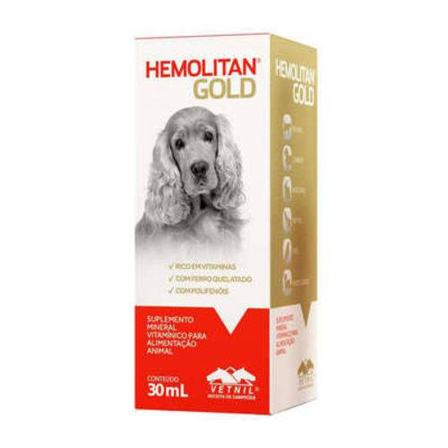 Suplemento Vetnil Hemolitan Gold Gotas - 60 Ml