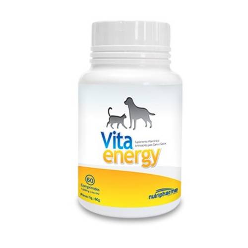 Suplemento Vitamínico Aminoácido para Cães e Gatos Vita Energy Nutripharme - 60 Comprimidos