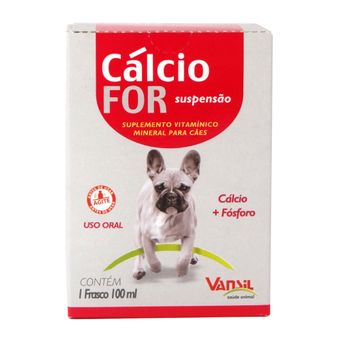 Suplemento Vitamínico Cálcio For Suspensão 100ml para Cães Vansil