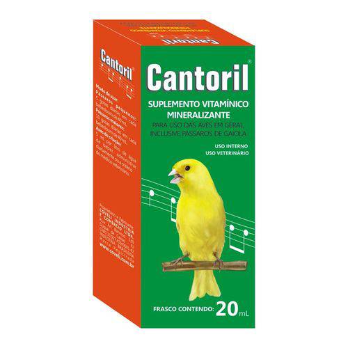 Suplemento Vitaminico Coveli Cantoril Max para Pássaros 20ml