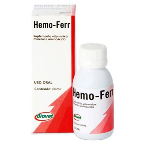 Suplemento Vitamínico Hemo-Ferr Líquido 60 Ml - Biovet