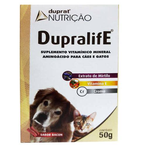 Suplemento Vitamínico Mineral Duprat DupralifE para Cães e Gatos - 50 G