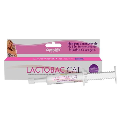 Suplemento Vitamínico Organnact Lactobac Cat para Gatos 16g