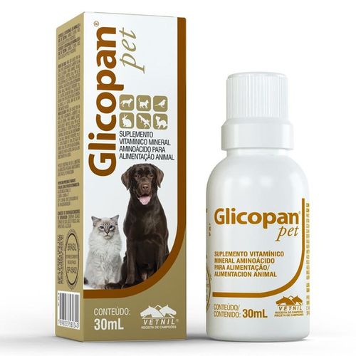 Suplemento Vitamínico Vetnil Glicopan Pet em Gotas - 30ml 30ml