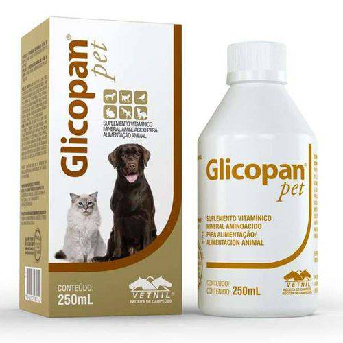 Vetnil Glicopan Pet 250ml - Complexo Vitamínico - Un