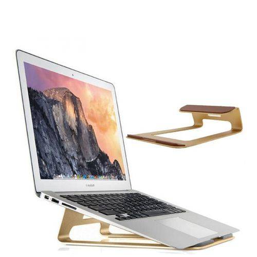 Suporte Alumínio para Macbook e Notebook Dourado