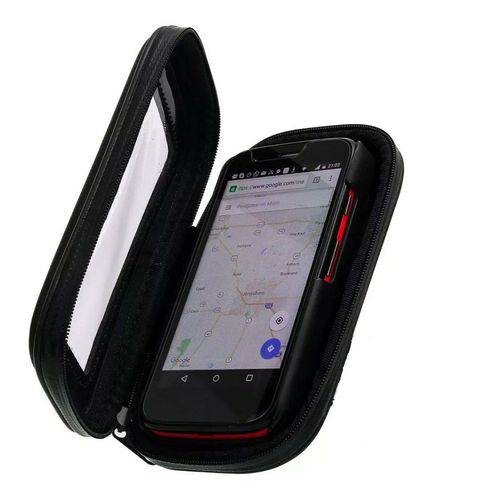 Suporte Capa Celular Moto Bike Prova D'água Impermeável Smartphone Tela 5.5 Tomate