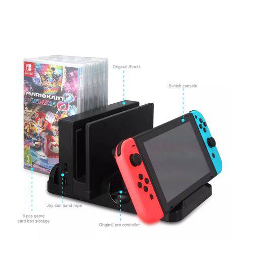 Suporte Multifuncional Nintendo Switch Dock Carregador Dobe Apoiador Jogos Controles