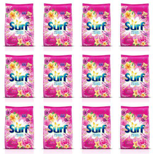 Surf Rosas e Flor de Lis Detergente em Pó 1kg (kit C/12)