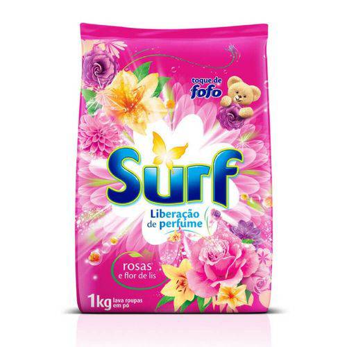 Surf Rosas e Flor de Lis Detergente em Pó 1kg