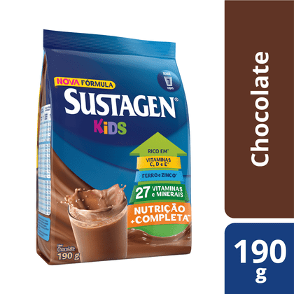 Sustagen Kids Nutrição Infantil Chocolate 190Gr Sachê
