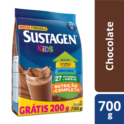 Sustagen Kids Nutrição Infantil Chocolate 700Gr Pague 500Gr