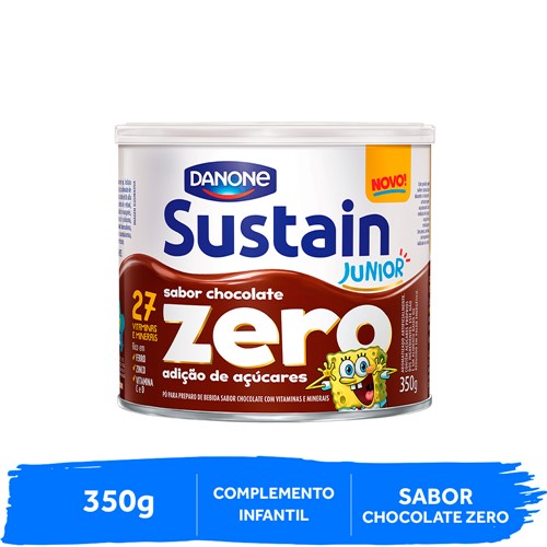 Sustain Junior Zero Adição de Açúcar Sabor Chocolate com 350g