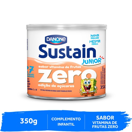 Sustain Junior Zero Adição de Açúcar Sabor Vitamina de Frutas com 350g