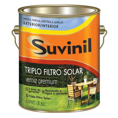 Suvinil Verniz Triplo Filtro Solar Brilhante 3,6 Litros