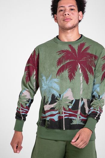 Sweatshirt Palm Tree Military-P