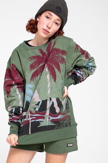 Sweatshirt Palm Tree Military-P