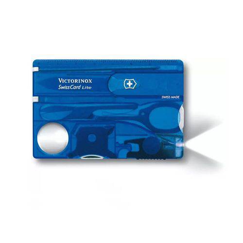 Swisscard Suiço 13 Funções Victorinox Lite Azul Translúcido 0.7322.t2