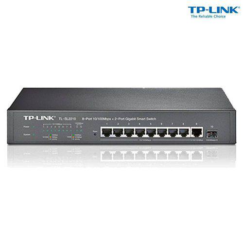 Switch 08 Portas 10/100mbps + 2 Gigabit Tl-Sl2210 - Tp-Link