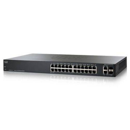 Switch 24p Cisco Sf-200 Slm224pt-na 24p Poe + 2p Sfp Combo