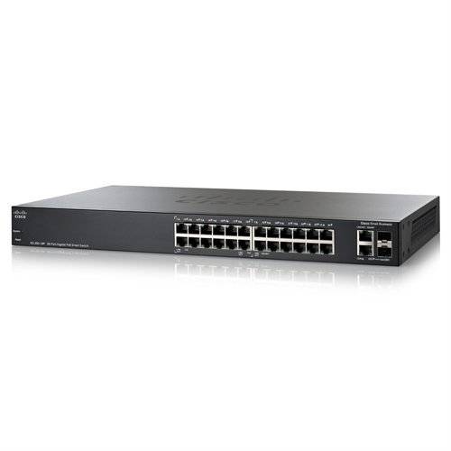 Switch 24p Cisco Slm2024pt-Na - Gerenciável - 100/1000mbps 2 Portas Mini-Gbic