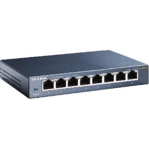 Switch 8 Portas Gigabit de Mesa 10/100/1000 Mbps Tl-sg108 Tp-link