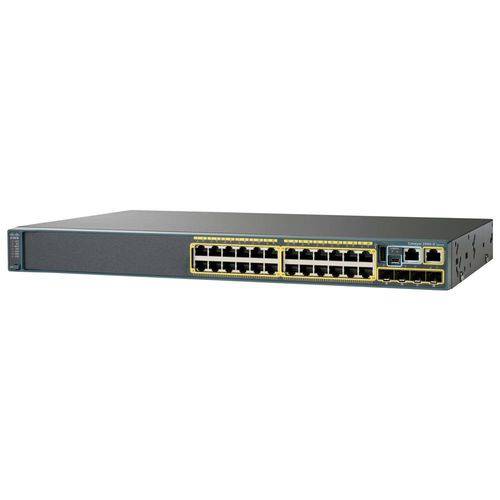Switch Cisco Catalyst 2960-X - 24 Portas 10/100/1000 Mbps + 2 Portas Sfp+ - Ws-C2960x-24pd-L