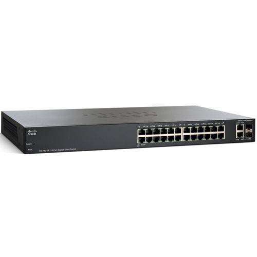 Switch Cisco Gerenciável SLM2024T-Na, 24 Portas 10/100/1000 + 2 Portas Sfp