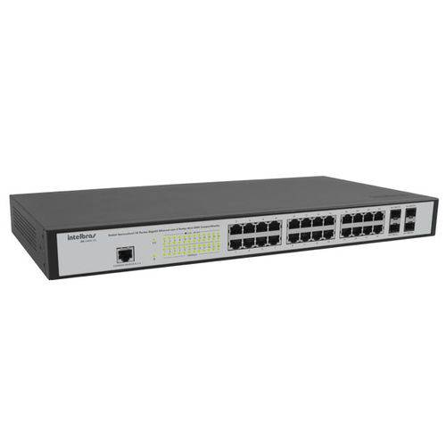 Switch Gerenciavel Intelbras Inet 4760002 SG2404MR 24PORT Gigabit Ethernet+4 Port Gbic Comp.
