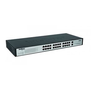 Switch Giga Intelbras 24 Portas + 2 Portas Gigabit Ethernet 10/100/1000 SG2620QR Bivolt