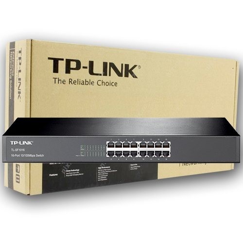 Switch Tp-Link 16 Portas TL-SF1016 10-100MBPS Rack 1605