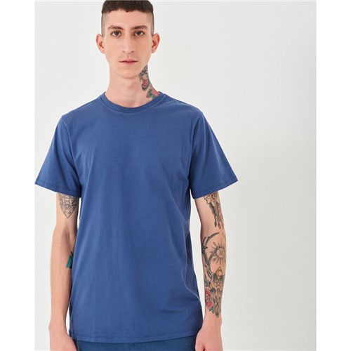 T-Shirt Algodão Azul P